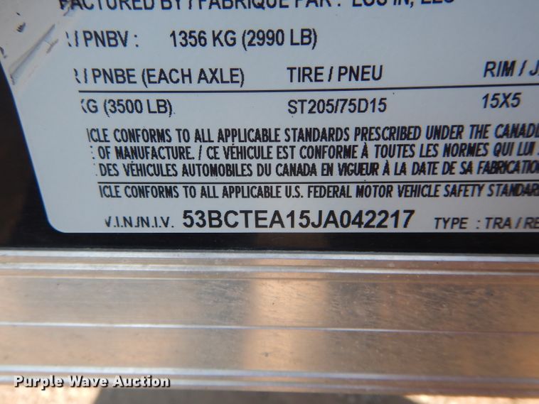 image for item HM9557 2018 Cargo Express enclosed cargo trailer