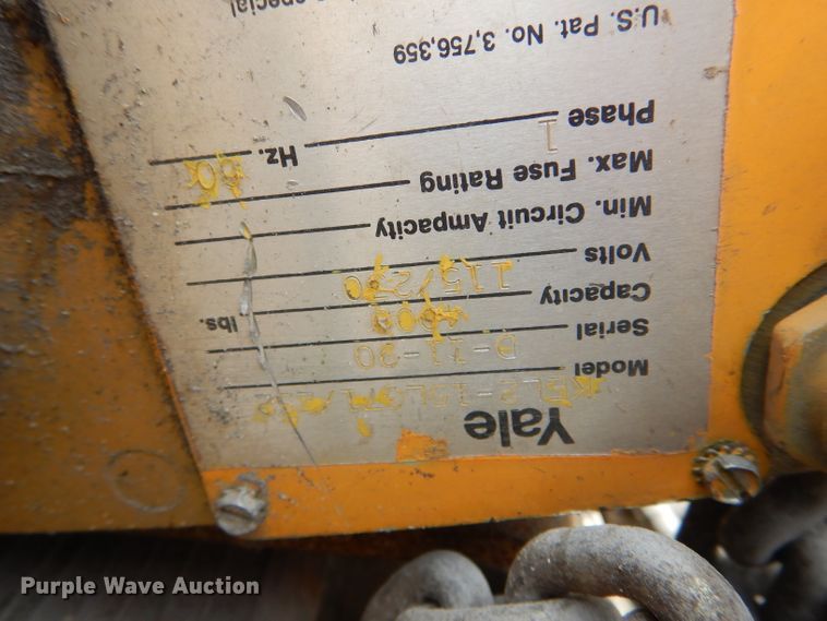 image for item HM9583 Yale KEL2-15LG71/252 hoist