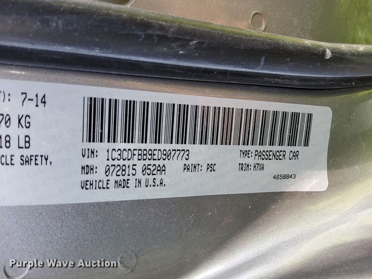 image for item HM9629 2014 Dodge Dart