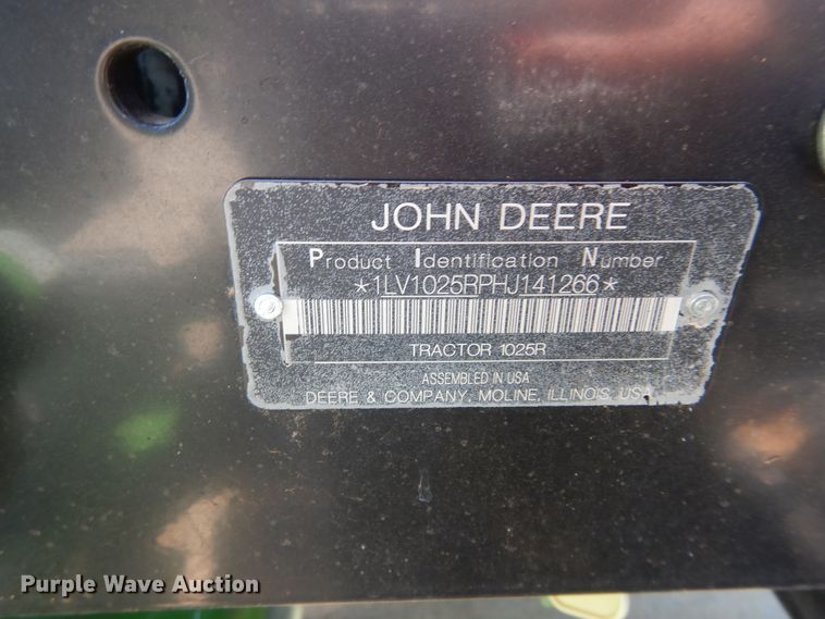 image for item HS9696 John Deere 1025R  tractor