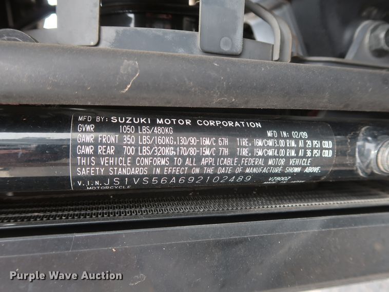 image for item HT9555 2009 Suzuki VZ800Z Boulevard M50 motorcycle