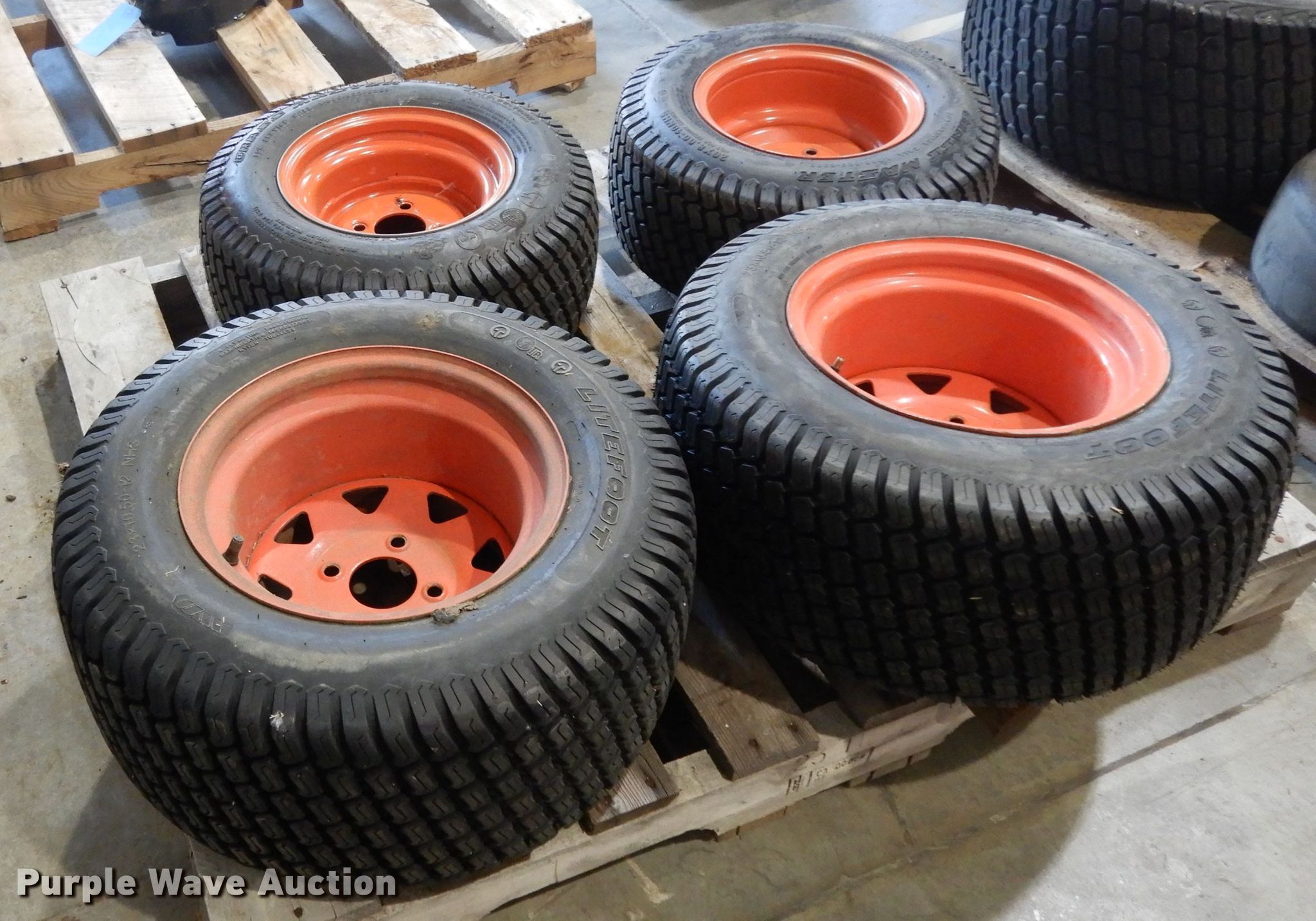 (4) Kubota wheels and tires in Grapevine, TX Item HC9510 sold