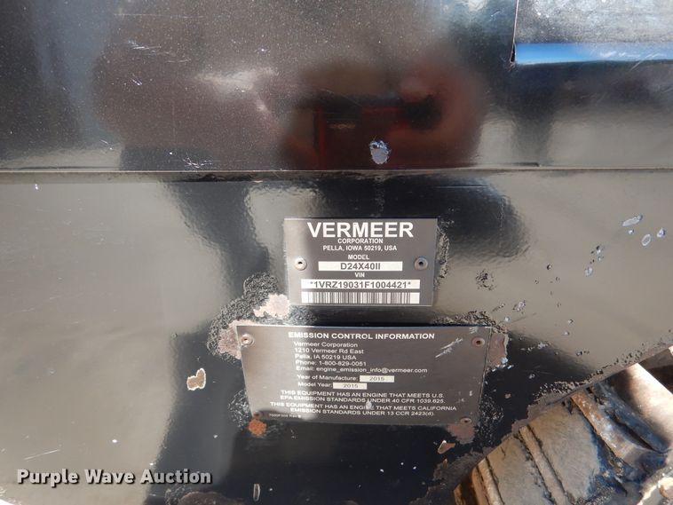 image for item DA8392 2015 Vermeer D24X40 Series II Navigator  directional boring unit