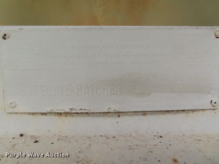 image for item DD6321 1972 Vince-hagan HT-7250-25 concrete batch plant