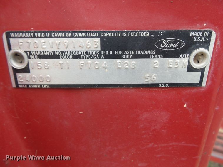 image for item DF0837 1977 Ford F700  dump truck