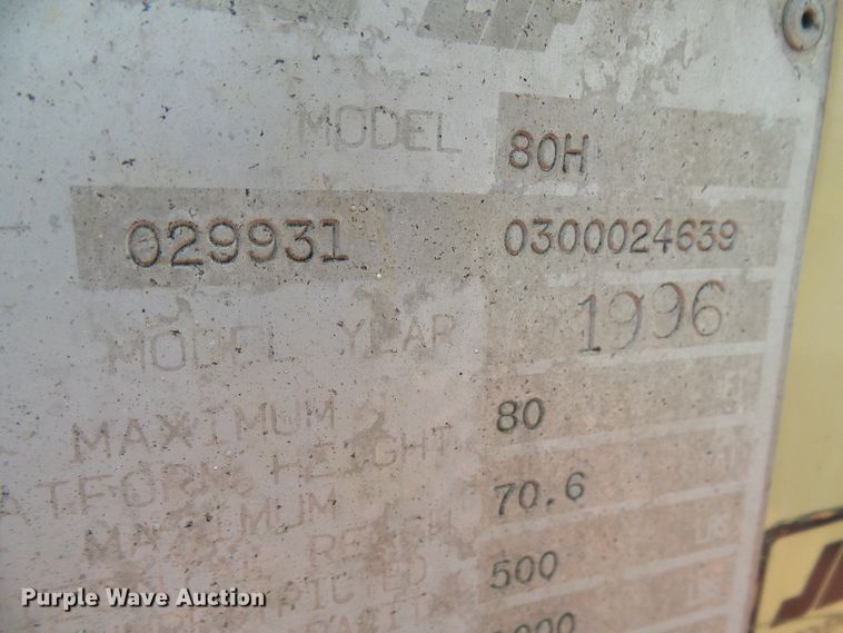 image for item DG1932 1996 JLG 80H  boom lift