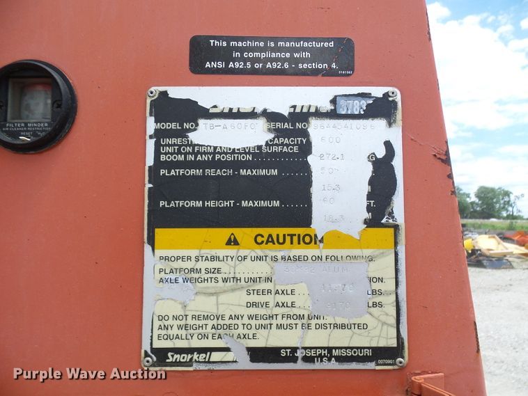 image for item DG1933 Snorkel TB60  boom lift