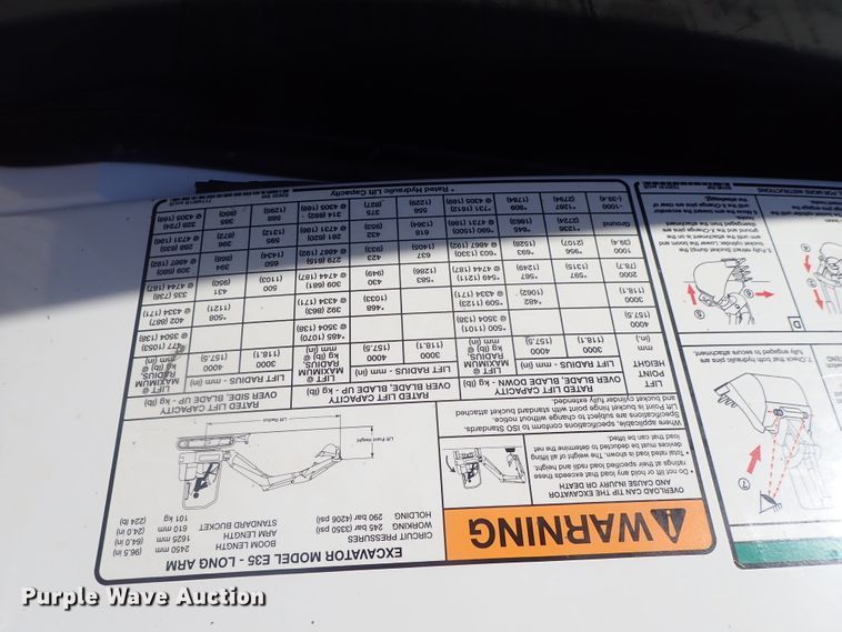 image for item DG2257 2015 Bobcat E35  mini excavator