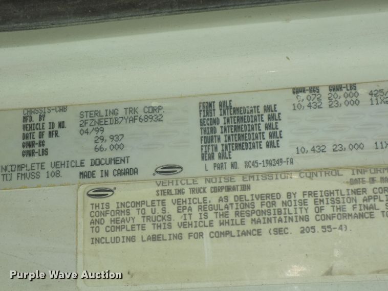 image for item DG2630 2000 Sterling L-Line  ready mix truck