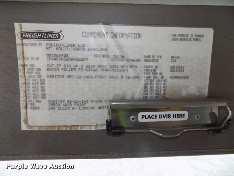 image for item DG2631 2005 Freightliner Business Class M2  dump truck