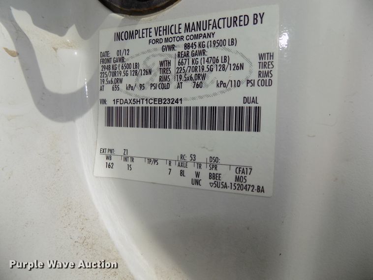 image for item DG2639 2012 Ford F550 Super Duty  SuperCab bucket truck