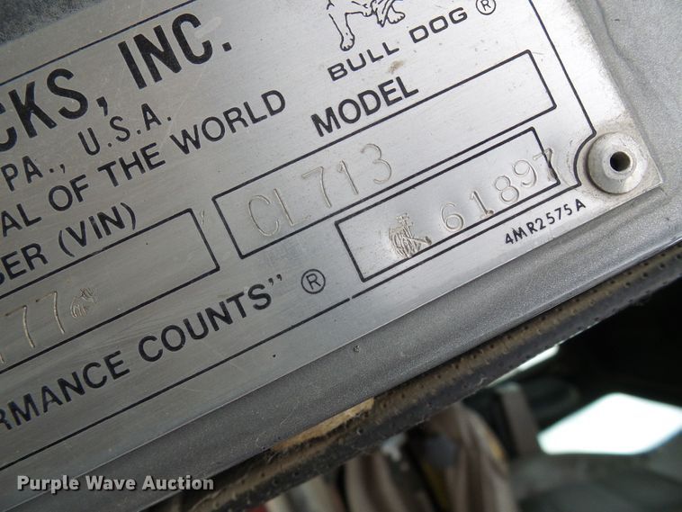 image for item DG5716 1997 Mack CL713 dump truck