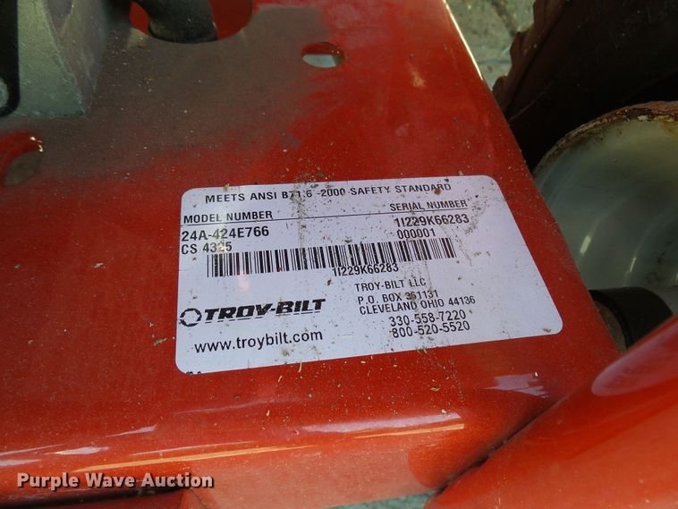 image for item DG5749 Troy-Bilt CS4325 wood chipper