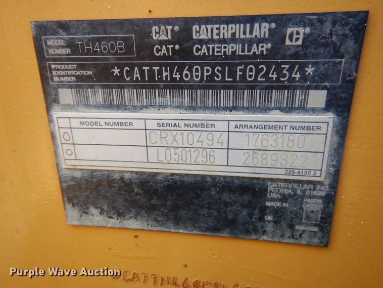 image for item DG5989 2005 Caterpillar TH460B  telehandler