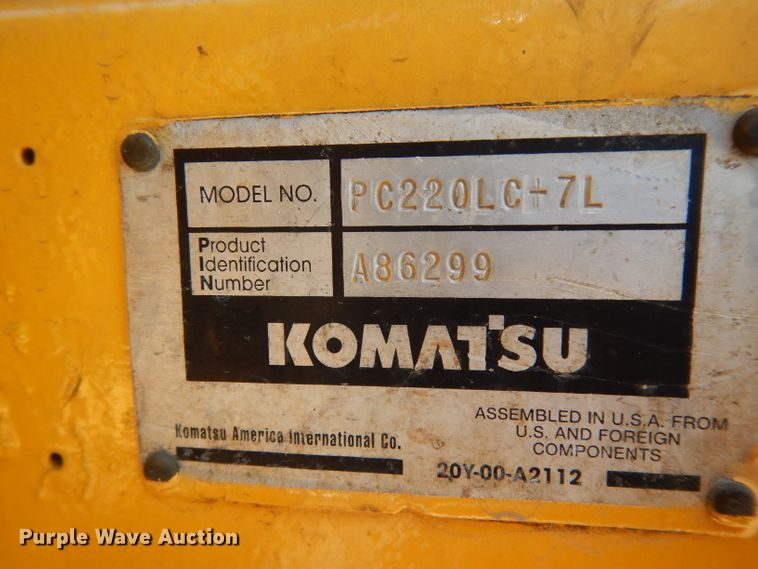 image for item DG6804 2003 Komatsu PC220LC-7L excavator