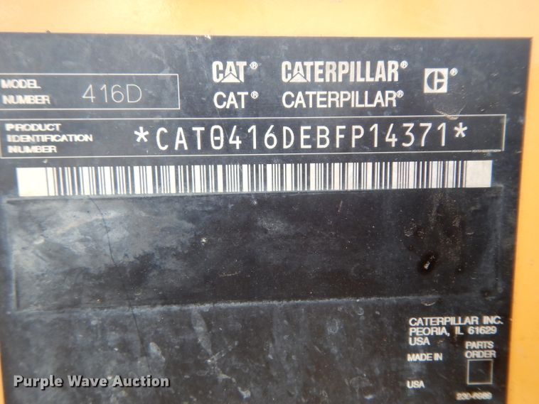 image for item DG6832 2005 Caterpillar 416D  backhoe