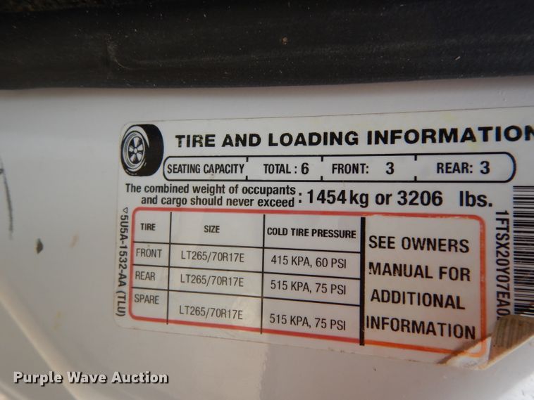 image for item DG6835 2007 Ford F250 Super Duty  SuperCab pickup truck