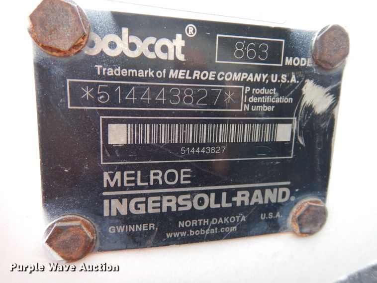 image for item DG7788 2000 Bobcat 863  skid steer loader