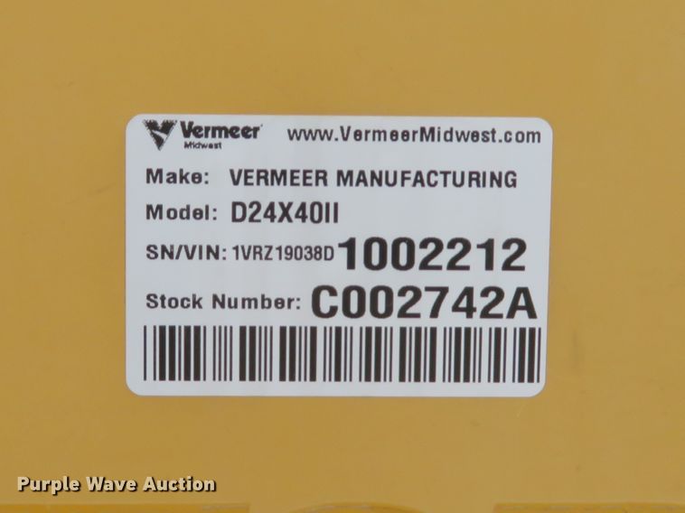 image for item DH1000 2013 Vermeer D24X40 Series II Navigator  directional boring unit
