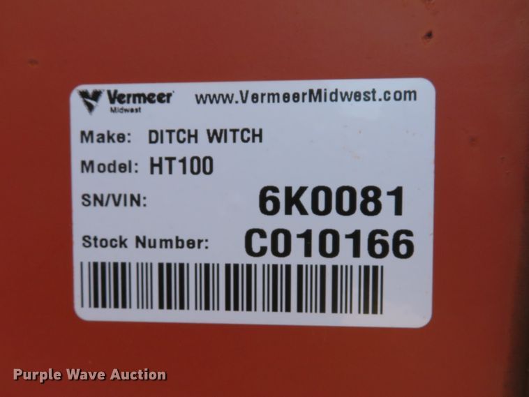 image for item DH1009 1993 Ditch Witch HT100  crawler cable plow