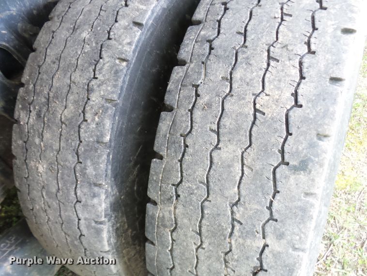 image for item DH3797 2004 Sterling L-Line  flatbed truck with forklift