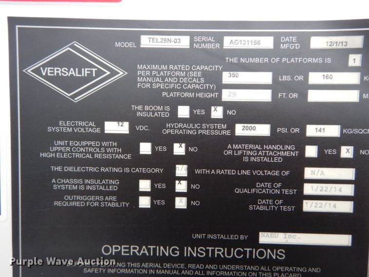 image for item DH5114 2014 Ford F450 Super Duty XL  bucket truck