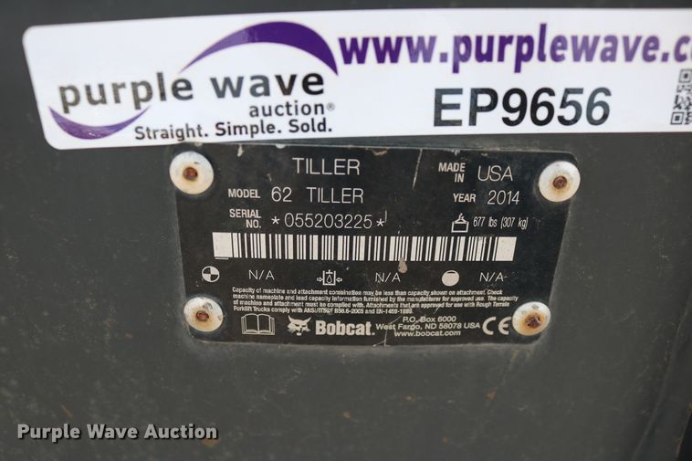 image for item EP9656 2014 Bobcat 62 skid steer tiller