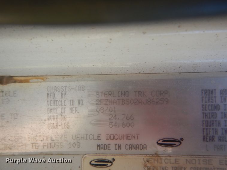 image for item FX9196 2002 Sterling L-Line  flatbed truck