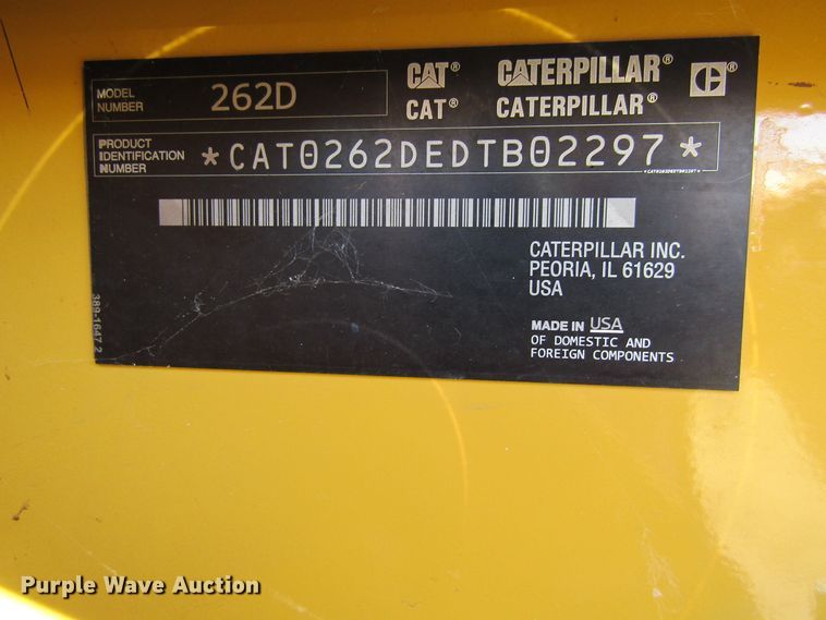 image for item GQ9020 2015 Caterpillar 262D  skid steer loader