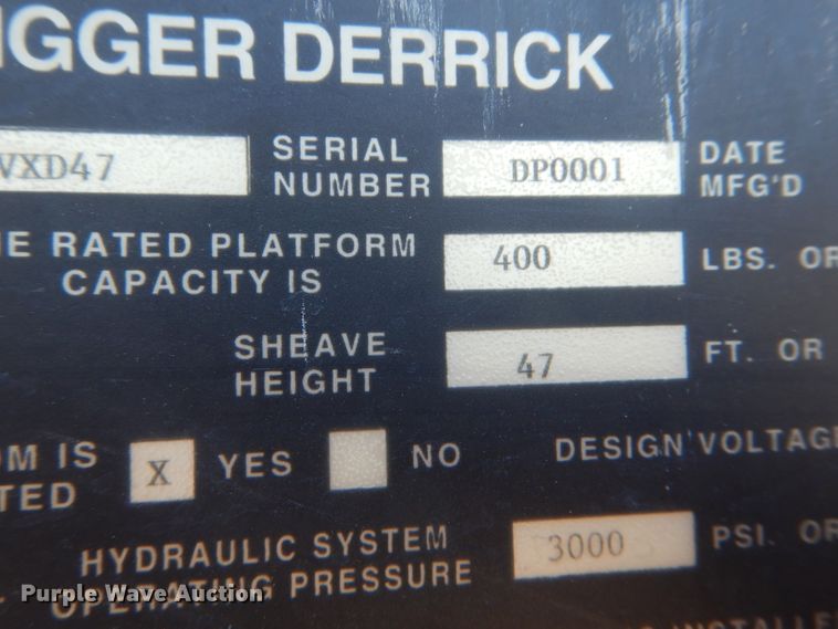 image for item HM9558 2000 GMC C7500  digger derrick truck