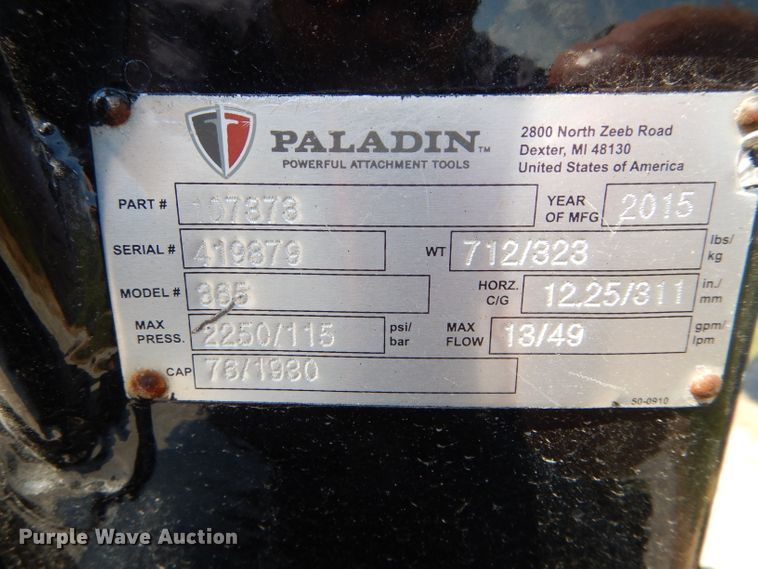 image for item HM9561 2015 Bradco 365 backhoe