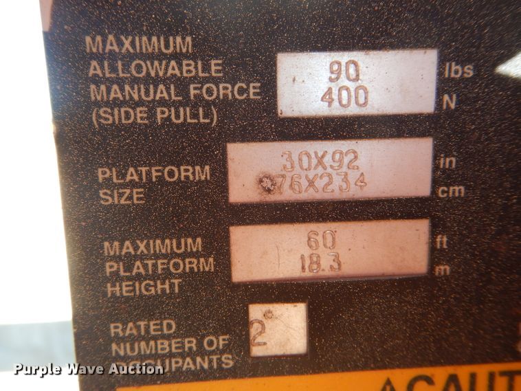 image for item HM9618 2002 Snorkel AB-60JALF0  boom lift