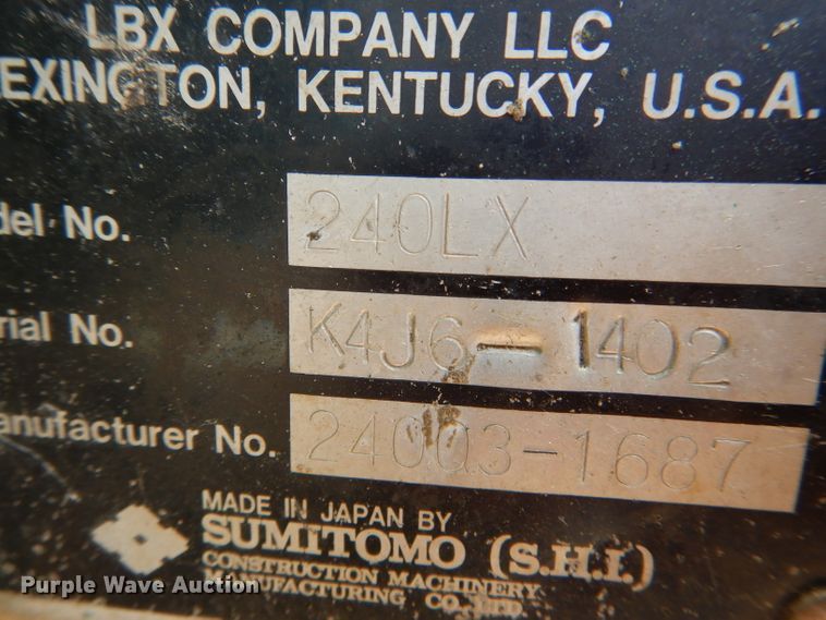 image for item HM9623 Link Belt 240 LX  excavator