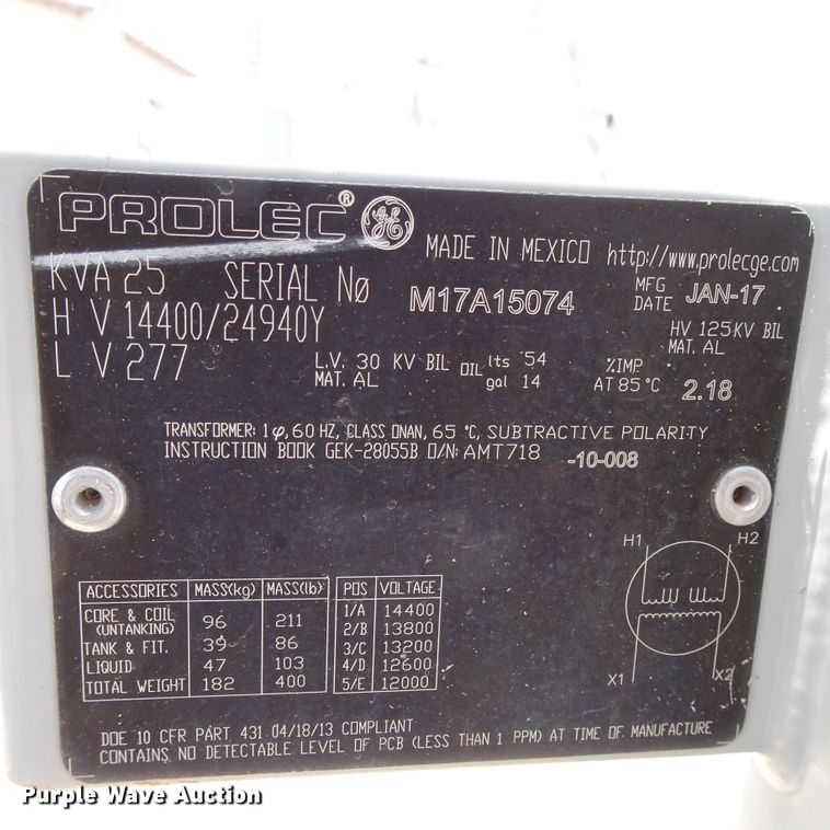 image for item GC9198 (3) overhead transformers