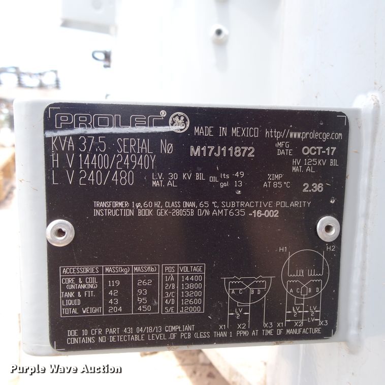 image for item GC9199 (3) overhead transformers