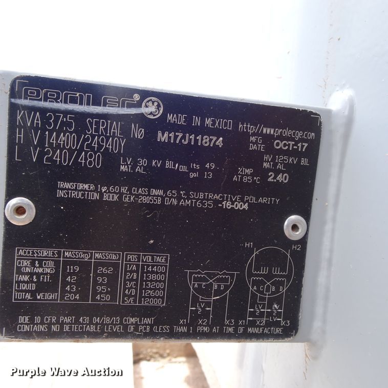 image for item GC9199 (3) overhead transformers