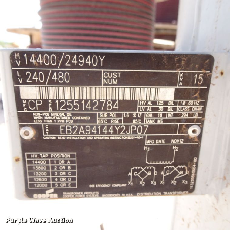 image for item GC9201 (2) overhead transformers