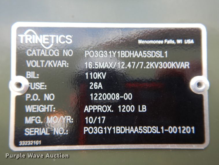 image for item HC9527 2017 Trinetics SmartBank capacitor bank