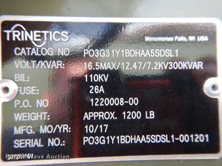 image for item HC9527 2017 Trinetics SmartBank capacitor bank