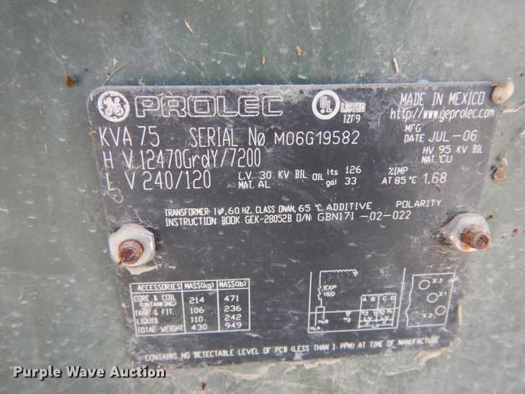 image for item HC9531 (4) Prolec transformers