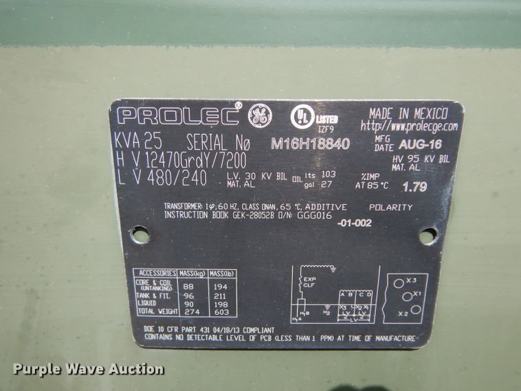 image for item HC9535 (3) Prolec stainless steel transformers