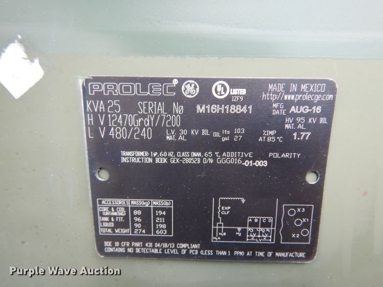 image for item HC9535 (3) Prolec stainless steel transformers