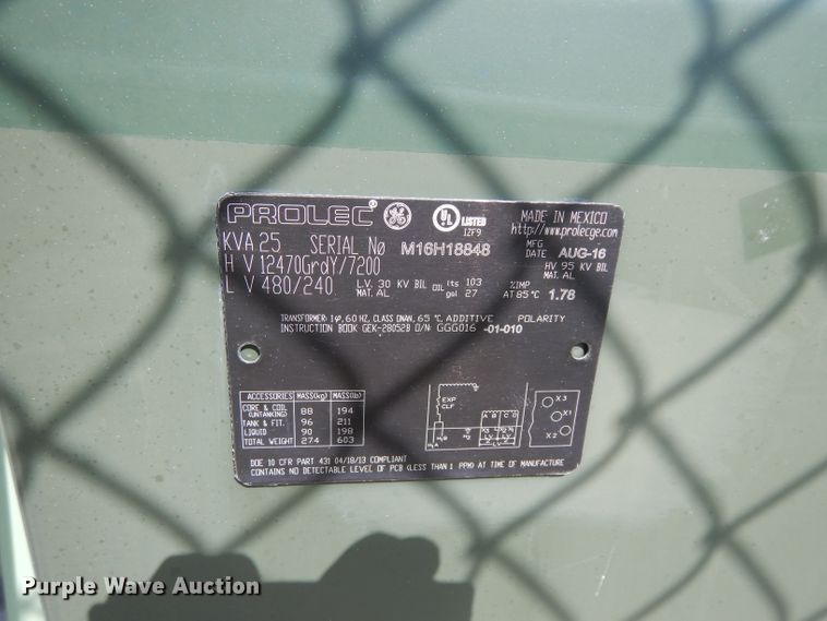 image for item HC9537 (3) Prolec stainless steel transformers