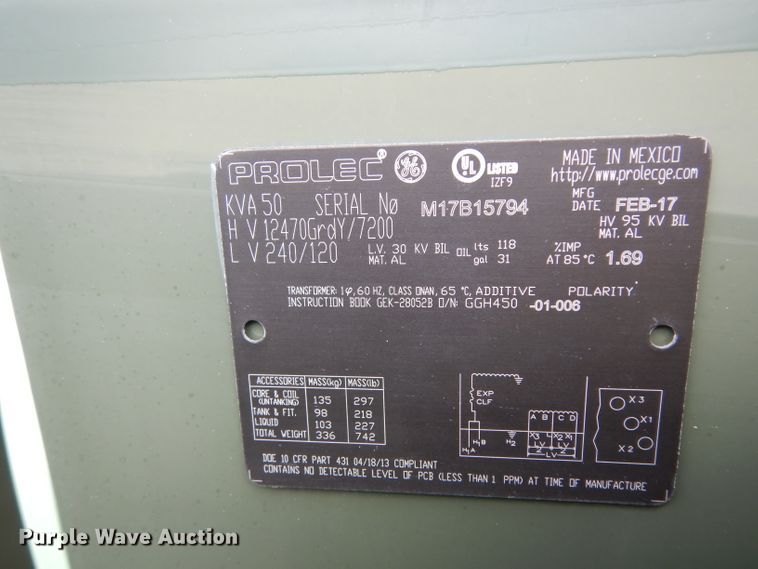 image for item HC9540 (3) Prolec stainless steel transformers