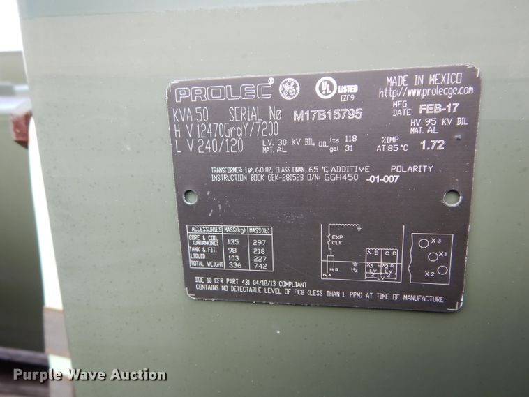 image for item HC9540 (3) Prolec stainless steel transformers