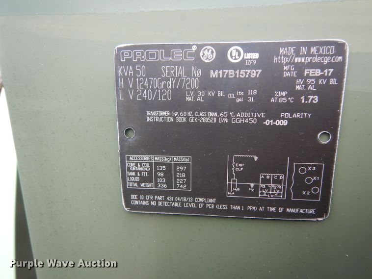 image for item HC9541 (3) Prolec stainless steel transformers