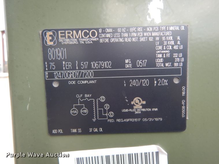 image for item HC9542 (3) Ermco stainless steel transformers