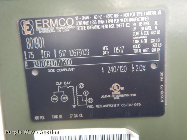 image for item HC9542 (3) Ermco stainless steel transformers