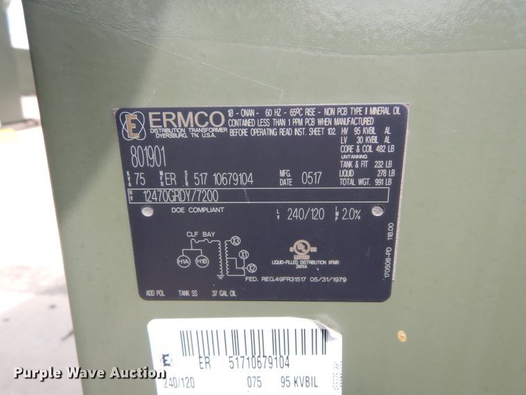 image for item HC9542 (3) Ermco stainless steel transformers