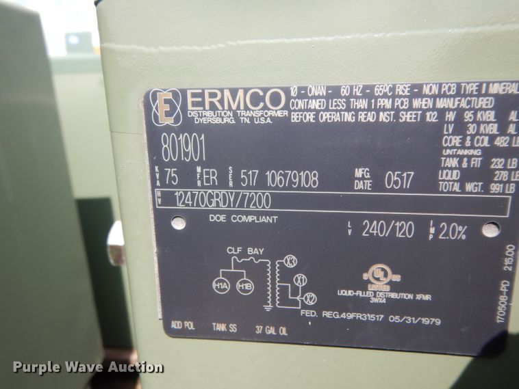 image for item HC9544 (2) Ermco stainless steel transformers